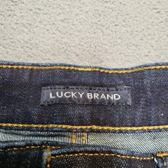 Lucky Brand Jeans Mens 32x32 Blue Slim Straight Distressed Denim - Picture 3 of 10